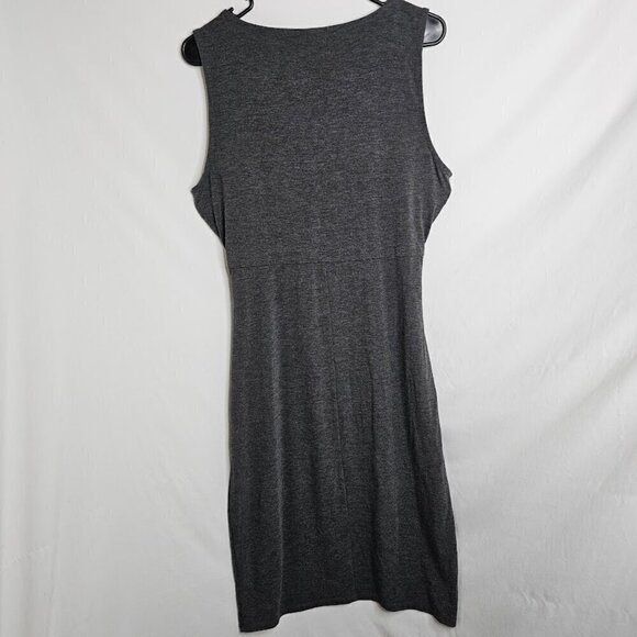 TORRID Casual Dress CHARCOAL GRAY size 0 12 L Tie Front Minimalist Neutral Cute - Picture 7 of 7